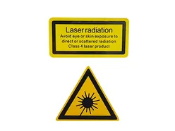 ملصقات تحذير وتعليمات السلامة من الليزر
