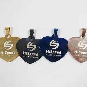 وسم بالليزر قلادة العنق المصنوعة من الفولاذ المقاوم للصدأ 