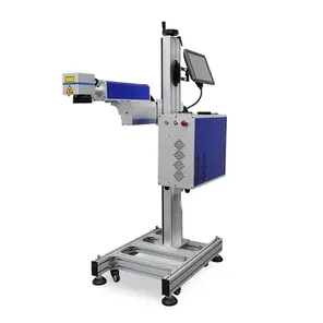 جهاز وسم فايبر ليزر فائق السرعة على خط الإنتاج المتحرك